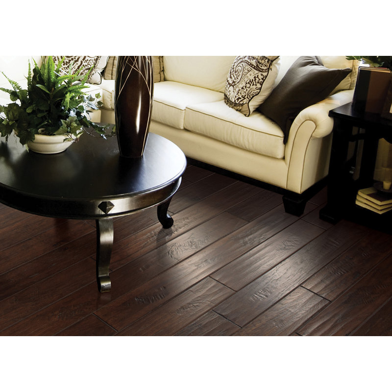 Mohawk Windworn 5" Engineered Hickory Hardwood Flooring in Espresso